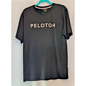 Peleton L Black 95% poly 5% spandex all over graphics